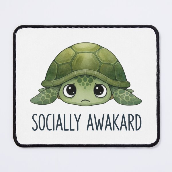Item preview,  Socially Awkward Shy Turtle designed and sold by zoughlal.