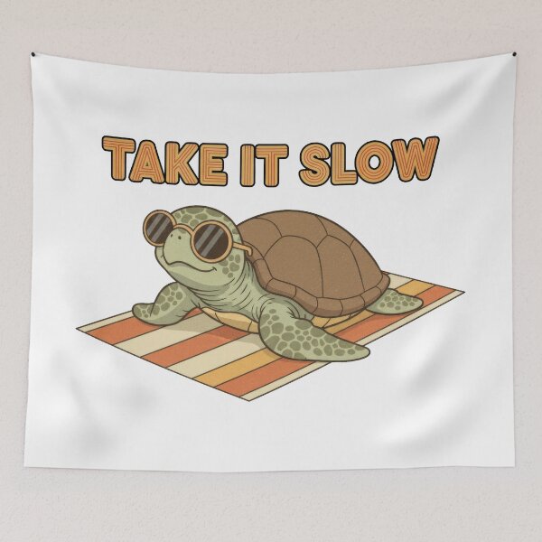 Item preview,  Take It Slow Chill Beach Turtle designed and sold by zoughlal.