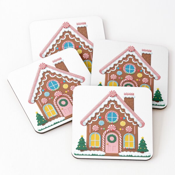 Item preview, Classic Gingerbread House with Candy Cane Roof Festive Christmas Icon Design designed and sold by BankMano.