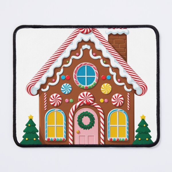 Item preview, Classic Gingerbread House with Candy Cane Roof Festive Christmas Icon Design designed and sold by BankMano.