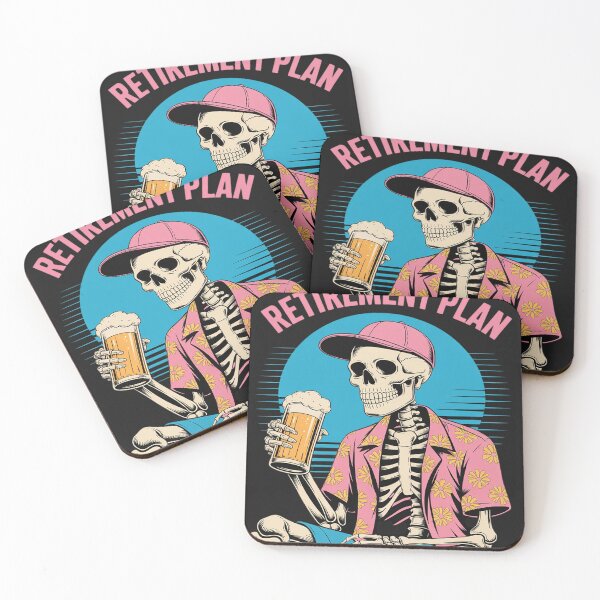 Item preview, Retirement Plan Funny Day Drinking Beer Skeleton designed and sold by GaryBellcvbnb.