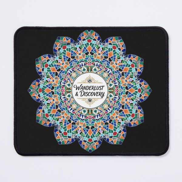 Item preview, Moroccan Zellige Tile Mandala Art | Wanderlust & Discovery Boho Chic Design designed and sold by designwiss.