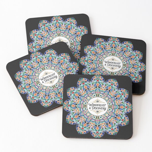 Item preview, Moroccan Zellige Tile Mandala Art | Wanderlust & Discovery Boho Chic Design designed and sold by designwiss.