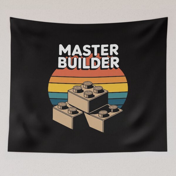 Item preview, Master Builder - Block Building Kids & Adults Birthday Gift designed and sold by ForestMmost.