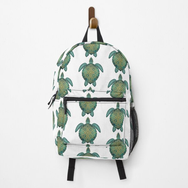 Item preview, Teal And Gold Mandala Turtle designed and sold by zoughlal.
