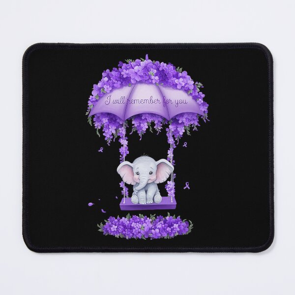 Item preview, I Will Remember For You Alzheimer's Elephant Floral Umbrella designed and sold by repconomArt.