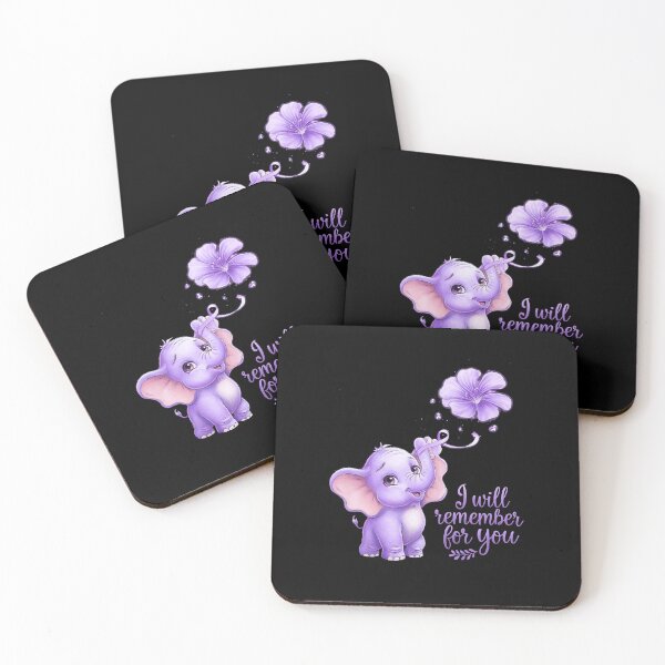 Item preview, I'll Remember For You Purple Elephant Alzheimer's Awareness designed and sold by repconomArt.