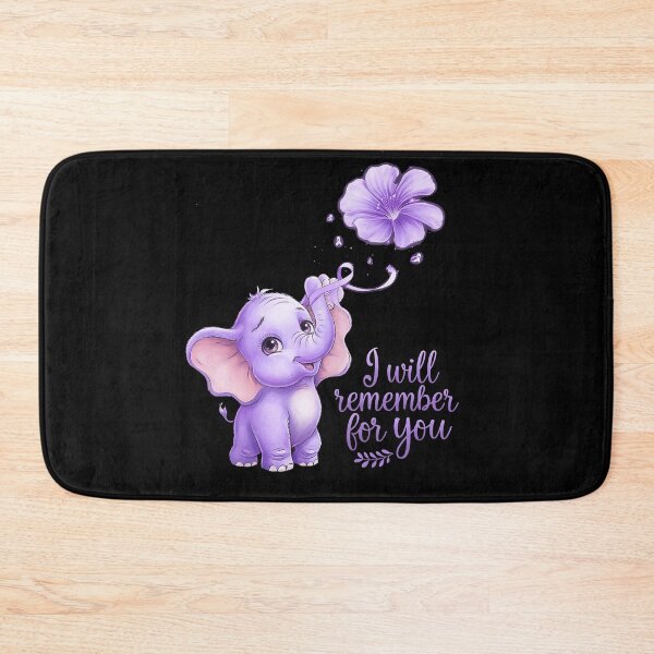 Item preview, I'll Remember For You Purple Elephant Alzheimer's Awareness designed and sold by repconomArt.