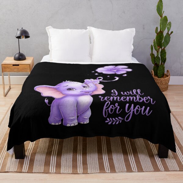 Item preview, I'll Remember For You Purple Elephant Alzheimer's Awareness designed and sold by repconomArt.