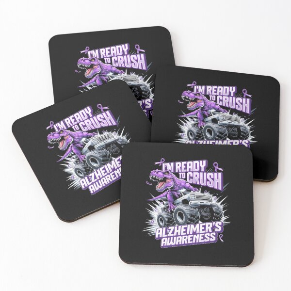 Item preview, I'm Ready To Crush Alzheimer's Awareness T Rex Monster designed and sold by repconomArt.