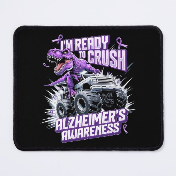 Item preview, I'm Ready To Crush Alzheimer's Awareness T Rex Monster designed and sold by repconomArt.