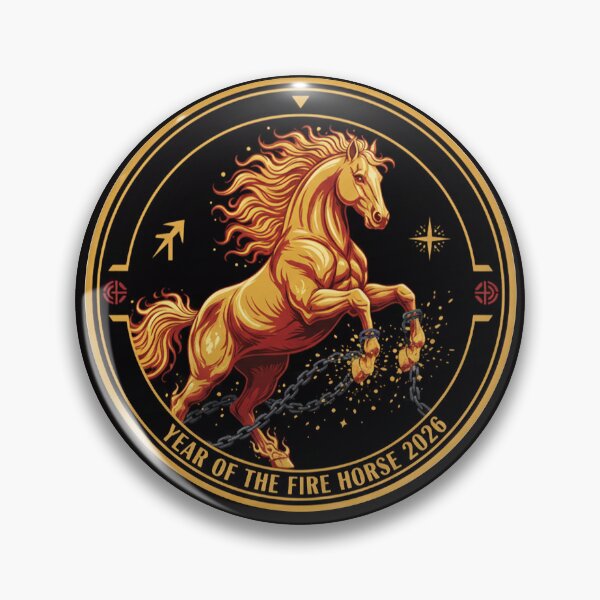 Item preview, Year of the Fire Horse 2026 Lunar New Year Zodiac Art designed and sold by PixelQ.