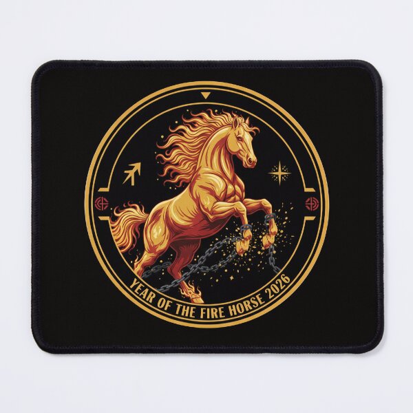 Item preview, Year of the Fire Horse 2026 Lunar New Year Zodiac Art designed and sold by PixelQ.