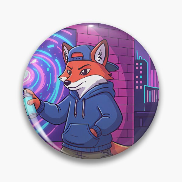 Artikelvorschau, STREET-ART-STAR! | Neon Fox Graffiti-Künstler – Urban Canvas entworfen und verkauft von DarYang.