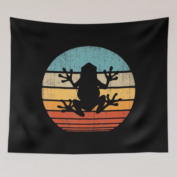 Item preview, Retro Sunset Frog Silhouette designed and sold by cesitahirjir.