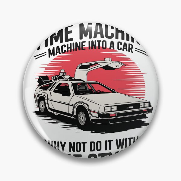 Item preview, Vintage Classic Car Delorean Time Machine designed and sold by PrintCarClub.