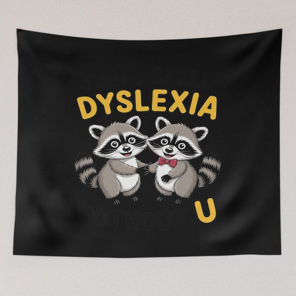 Item preview, Raccoon Couple Can't Spell Dyslexia Without U designed and sold by FluoroWave.