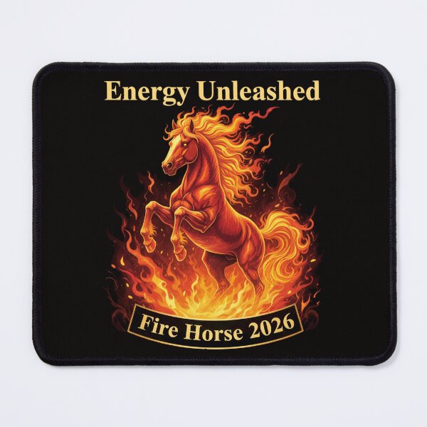 Item preview, Energy Unleashed Fire Horse 2026 Zodiac Art designed and sold by PixelQ.