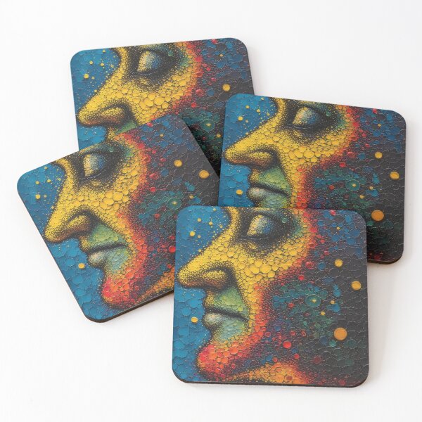 Item preview, Colorful mosaic: Profile of a face designed and sold by Mianku | Für das Leben.
