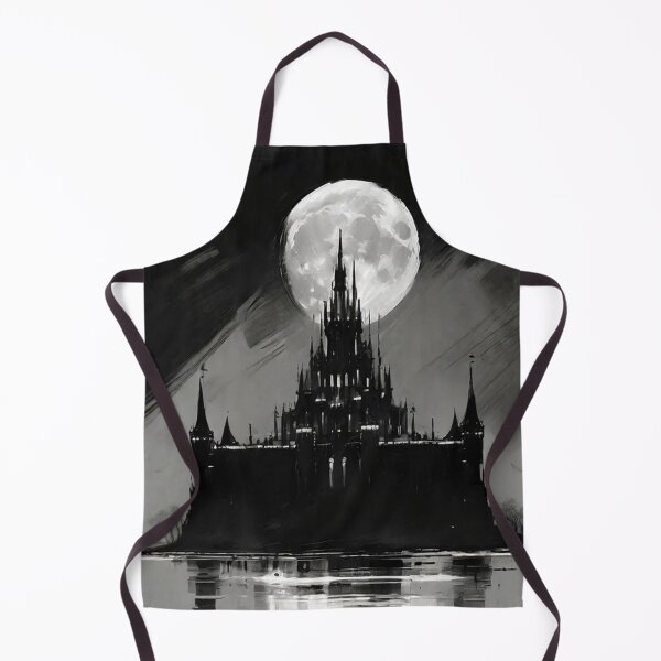 Item preview, Black and White Gothic Castle Moon designed and sold by cr6zym1nd.