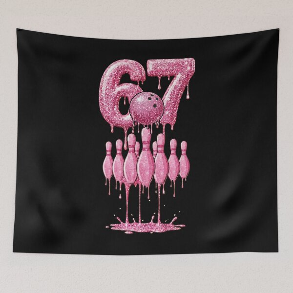 Item preview, Pink Glitter 67 6 7 Bowling Shirt designed and sold by LashondaGreen89.
