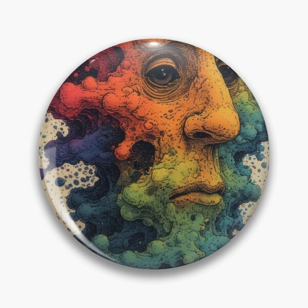 Item preview, Abstract face dissolved in rainbow colors designed and sold by Mianku | Für das Leben.