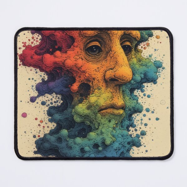 Item preview, Abstract face dissolved in rainbow colors designed and sold by Mianku | Für das Leben.