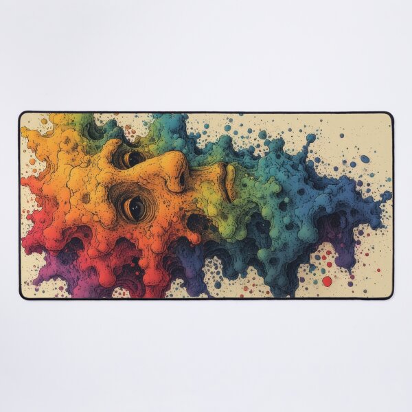 Item preview, Abstract face dissolved in rainbow colors designed and sold by Mianku | Für das Leben.