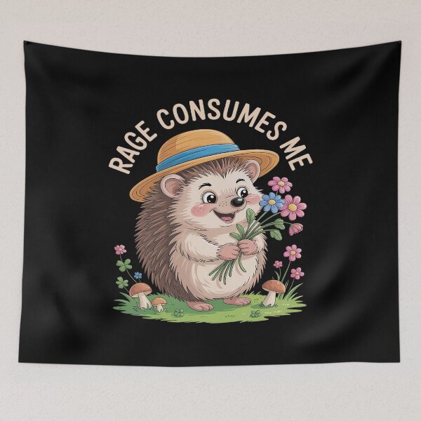 Item preview, Rage Consumes Me Hedgehog designed and sold by FluoroWave.