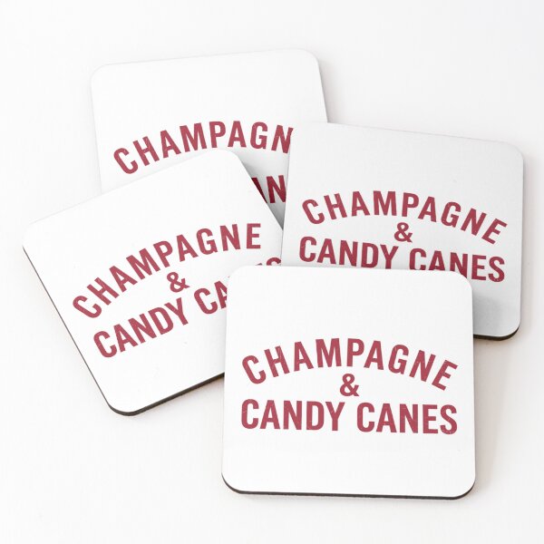 Item preview, Champagne And Candy Canes Funny Christmas Holiday Drinking Quote Art designed and sold by DunciOcukino.
