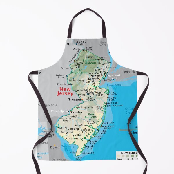 Item preview, New Jersey Map for Wall Decor and Education designed and sold by WorldAtlas.com.