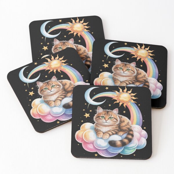 Item preview, Rainbow Clouds Abyssinian Abyssinians Abys Cat designed and sold by FluoroWave.