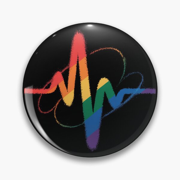 Item preview, Rainbow Heartbeat Line LGBT Pride Month Equality Love Life designed and sold by FluoroWave.