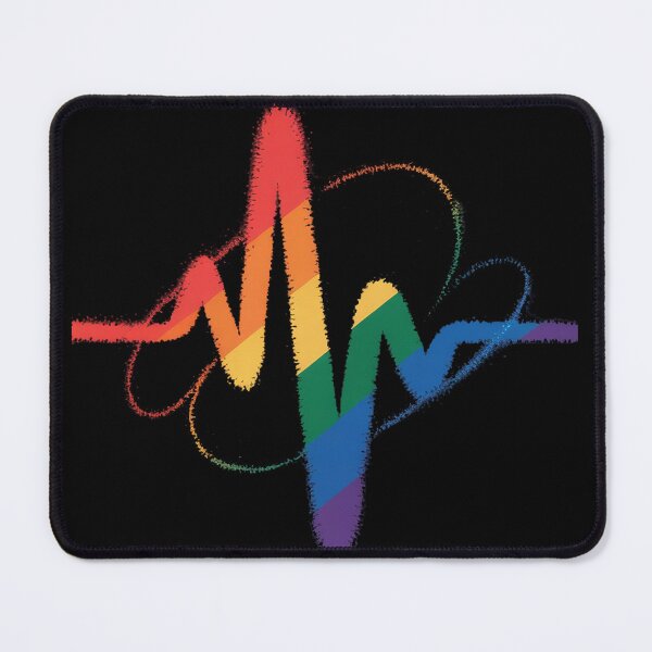 Item preview, Rainbow Heartbeat Line LGBT Pride Month Equality Love Life designed and sold by FluoroWave.