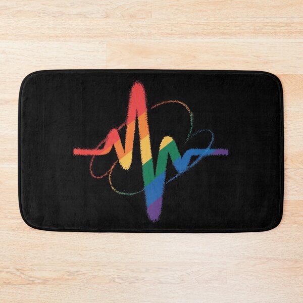 Item preview, Rainbow Heartbeat Line LGBT Pride Month Equality Love Life designed and sold by FluoroWave.