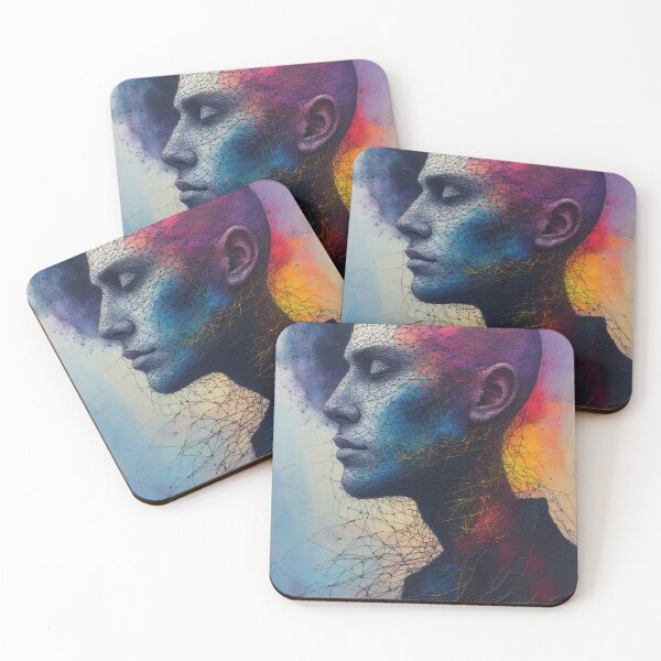 Item preview, Abstract human silhouette in colors designed and sold by Mianku | Für das Leben.