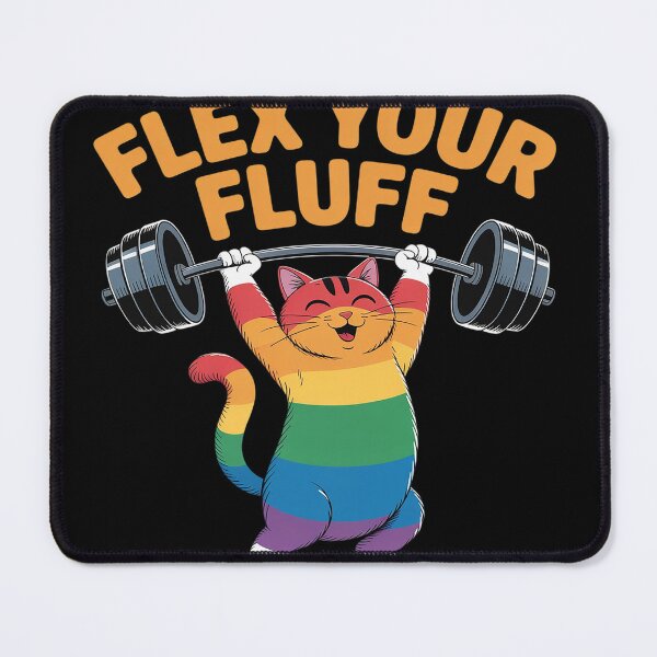 Item preview, Rainbow Powerlifting Cat Strength Fitness designed and sold by FluoroWave.