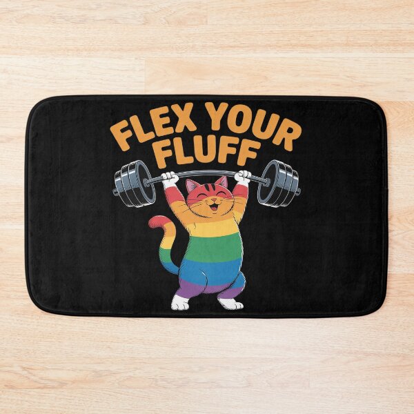 Item preview, Rainbow Powerlifting Cat Strength Fitness designed and sold by FluoroWave.