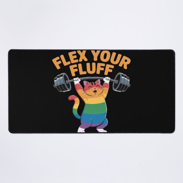 Item preview, Rainbow Powerlifting Cat Strength Fitness designed and sold by FluoroWave.