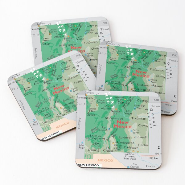 Item preview, Detailed New Mexico Geography Map designed and sold by WorldAtlas.com.