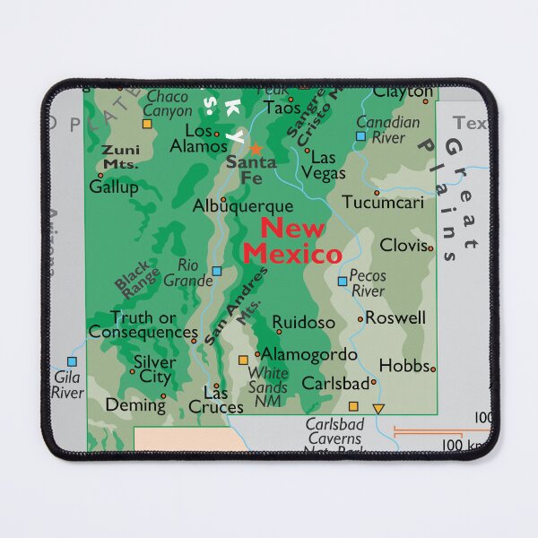 Item preview, Detailed New Mexico Geography Map designed and sold by WorldAtlas.com.