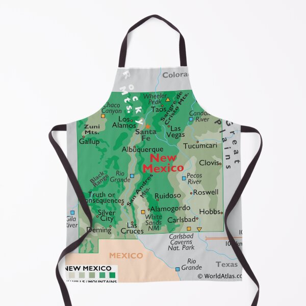 Item preview, Detailed New Mexico Geography Map designed and sold by WorldAtlas.com.