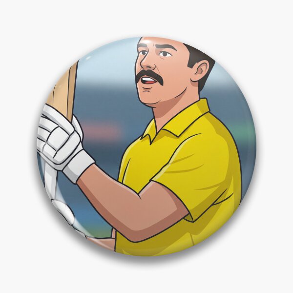 Item preview, Travball Inspired Cricket Legend Illustration | Vintage Cricket Fan Art & Sports Poster designed and sold by AbstractAuraArt.