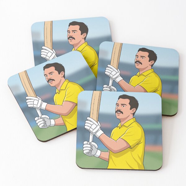 Item preview, Travball Inspired Cricket Legend Illustration | Vintage Cricket Fan Art & Sports Poster designed and sold by AbstractAuraArt.