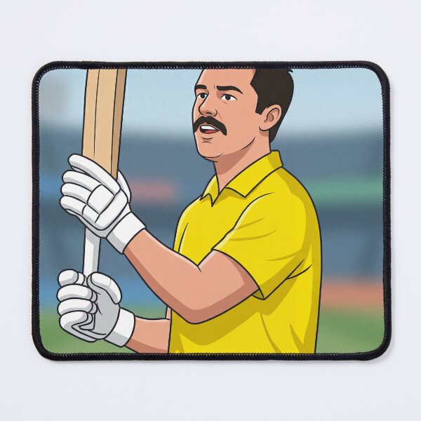 Item preview, Travball Inspired Cricket Legend Illustration | Vintage Cricket Fan Art & Sports Poster designed and sold by AbstractAuraArt.