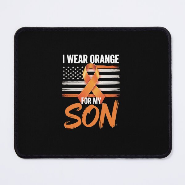 Item preview, I Wear Orange For My Son Leukemia Cancer Awareness USA Flag designed and sold by Rrettgison.