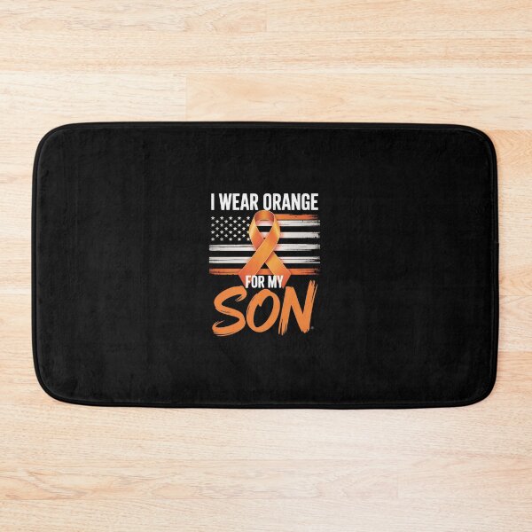 Item preview, I Wear Orange For My Son Leukemia Cancer Awareness USA Flag designed and sold by Rrettgison.
