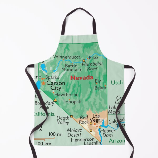 Item preview, Detailed Nevada Geography Map designed and sold by WorldAtlas.com.