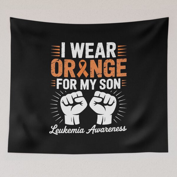 Item preview, I Wear Orange For Son Leukemia Cancer Awareness Month designed and sold by Rrettgison.