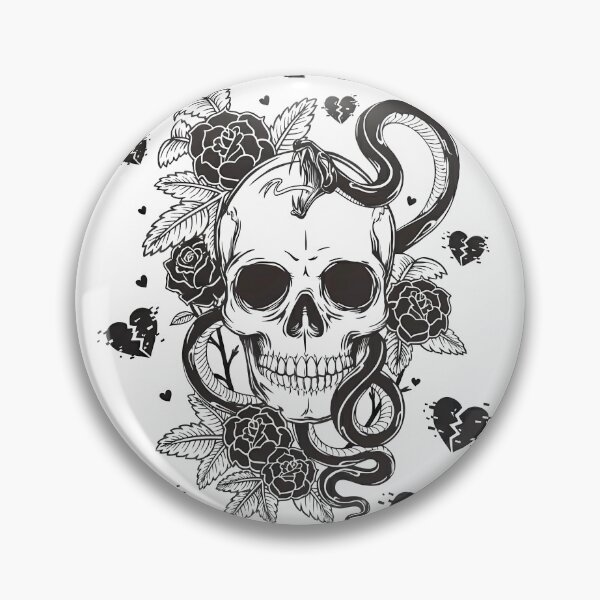 Item preview, "I’m Fine (That’s a Lie) – Dark Skull & Snake Gothic Art" designed and sold by Artistry-Nadia.